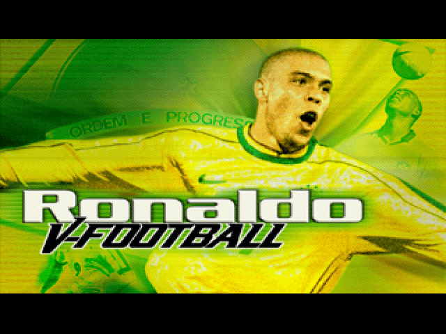 Ronaldo V-Football title screen for Playstation